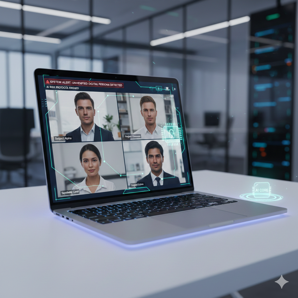 AI-generated deepfake candidate in a remote job interview